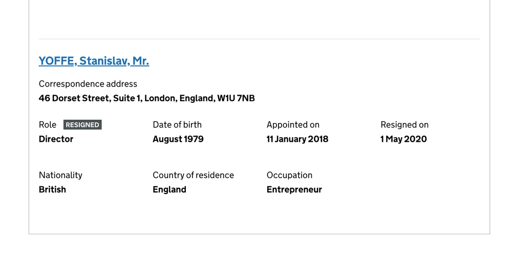 Станислав Йоффе сотрудник ETA MONEY LIMITED